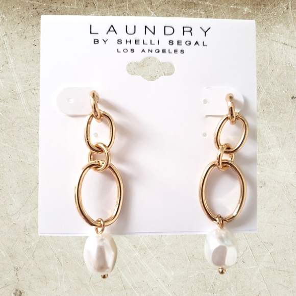 LAUNDRY By SHELLI SEGAL Double Loop Earrings - Picture 1 of 1